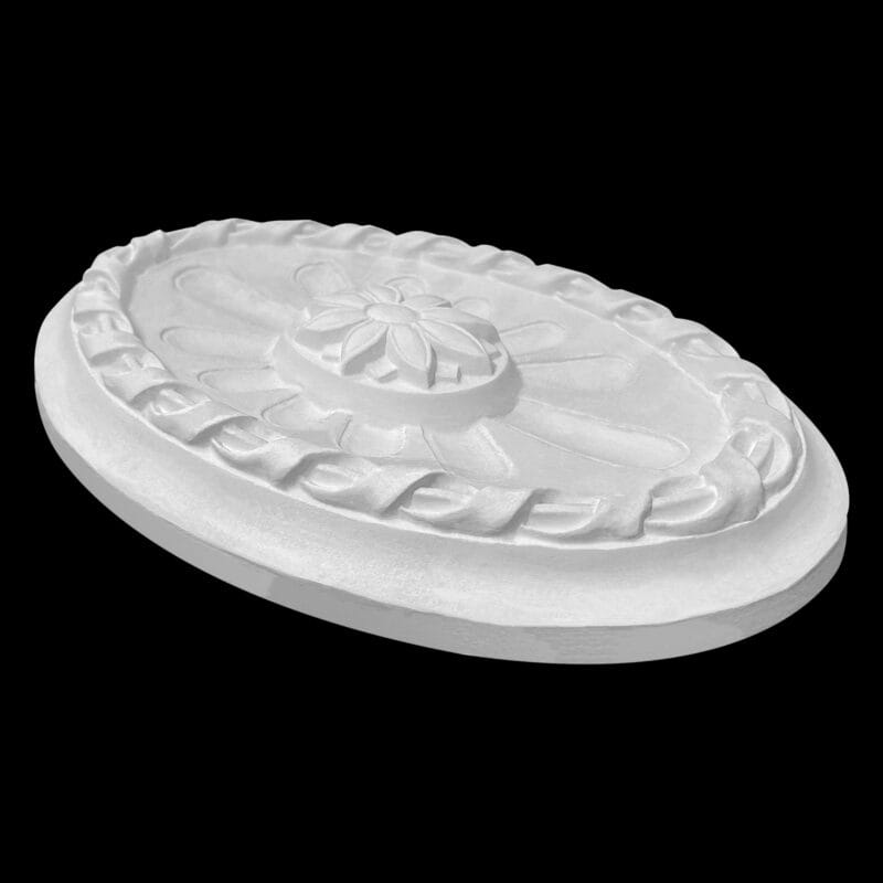 RCH-118S Fluted Ribbon Oval Ceiling Rose - Image 3