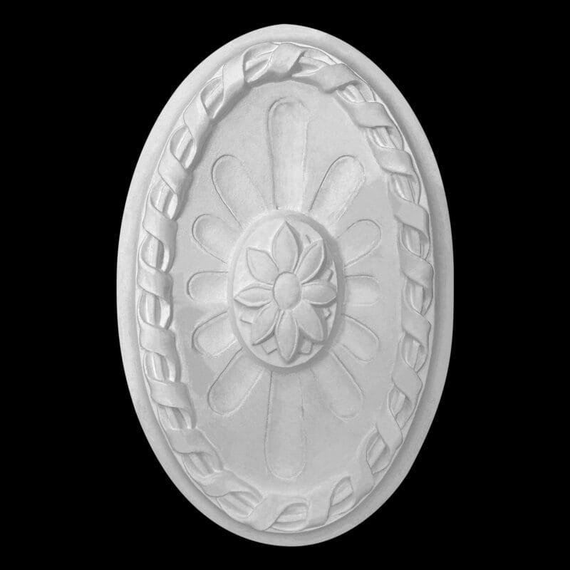RCH-118S Fluted Ribbon Oval Ceiling Rose