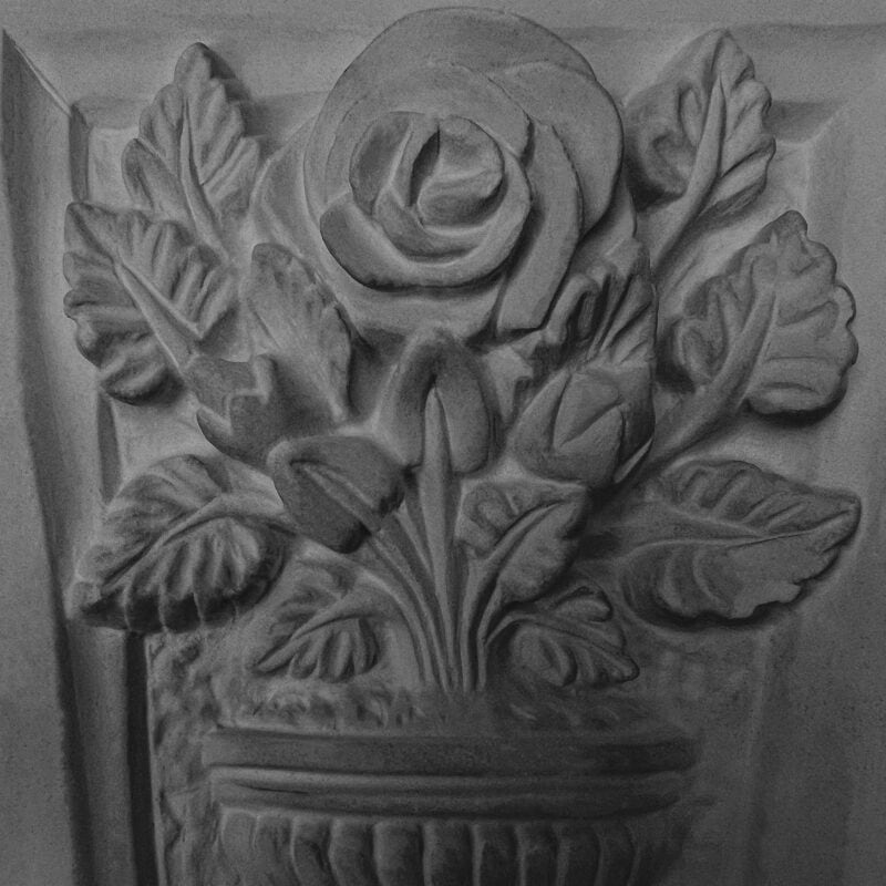Rosepot Keystone with Square Cap in Cement - Image 2
