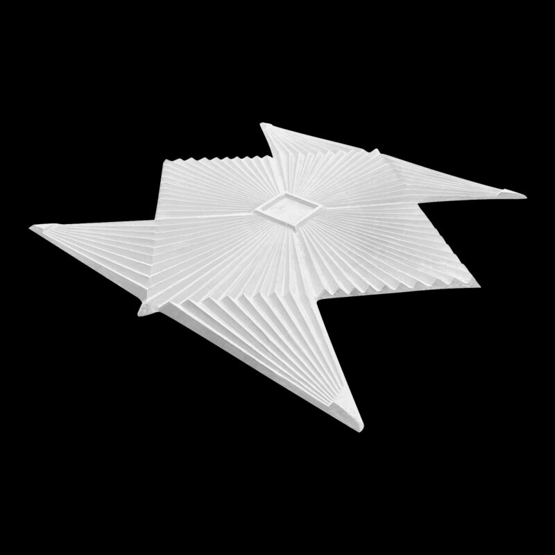 RCH-27S M and W Fluted Art Deco Ceiling Rose - Image 2