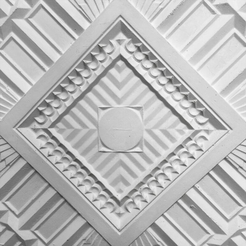 RCH-05AS Extended Arrows and Five Square Fluted Art Deco Ceiling Rose Solid - Image 4