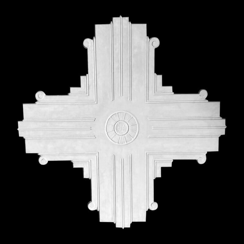 RCH-19S Art Deco Cross Ceiling Rose