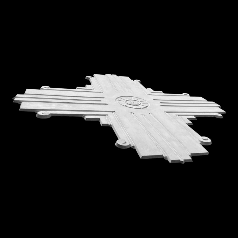 RCH-19S Art Deco Cross Ceiling Rose - Image 3