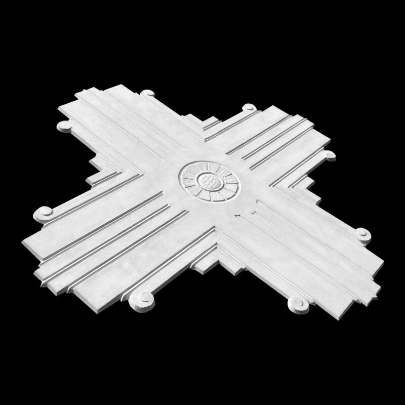 RCH-19S Art Deco Cross Ceiling Rose - Image 2