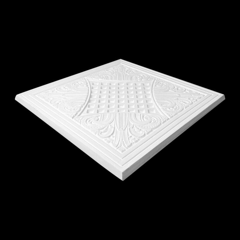 RCH-35S Fancy Square Art Deco Ceiling Rose Solid - Image 2