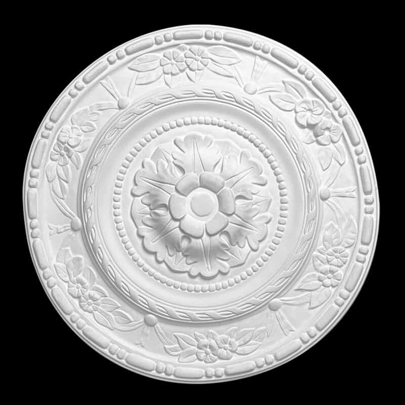 R385S Bead and Real Floral Ceiling Rose Solid