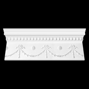 C948 - Dentil Bow And Swag Cornice